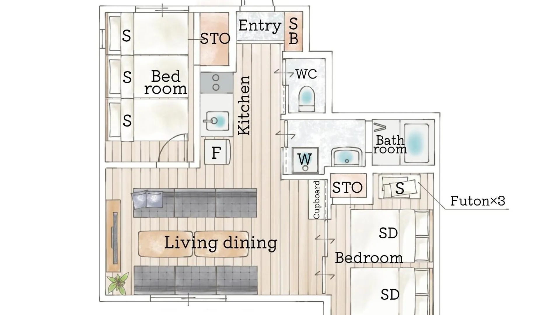 Apartment Bh Terace 102 - Vacation Stay 17368 Tokyo